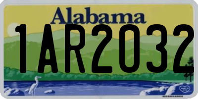 AL license plate 1AR2032
