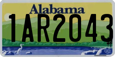 AL license plate 1AR2043