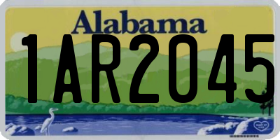 AL license plate 1AR2045