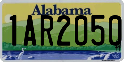 AL license plate 1AR2050