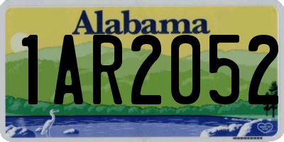 AL license plate 1AR2052