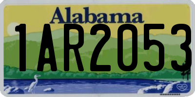 AL license plate 1AR2053