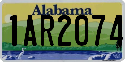 AL license plate 1AR2074