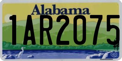 AL license plate 1AR2075