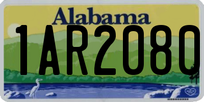 AL license plate 1AR2080
