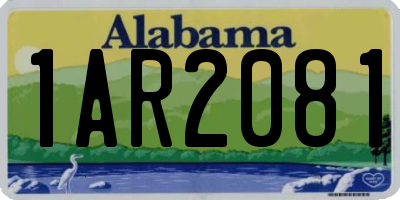AL license plate 1AR2081