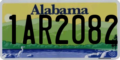 AL license plate 1AR2082