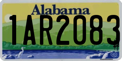 AL license plate 1AR2083