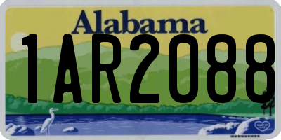 AL license plate 1AR2088
