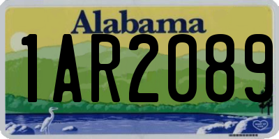 AL license plate 1AR2089