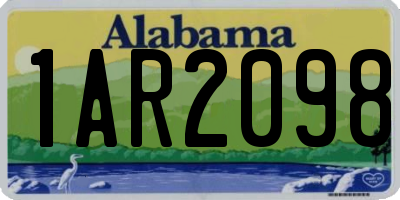 AL license plate 1AR2098