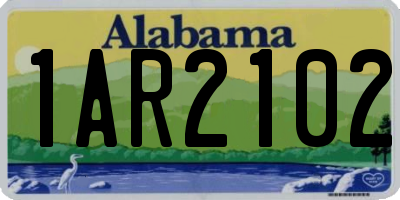 AL license plate 1AR2102