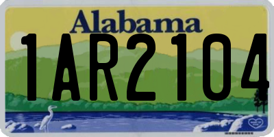 AL license plate 1AR2104
