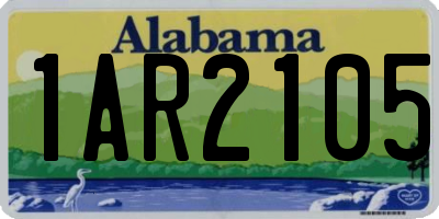 AL license plate 1AR2105