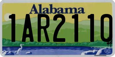AL license plate 1AR2110