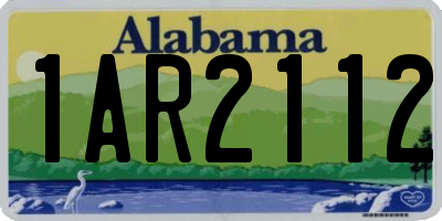 AL license plate 1AR2112