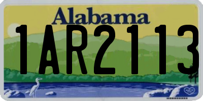 AL license plate 1AR2113