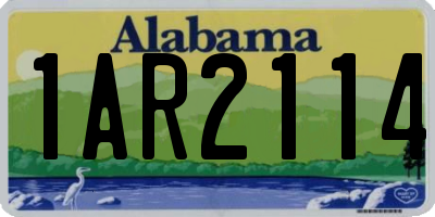 AL license plate 1AR2114