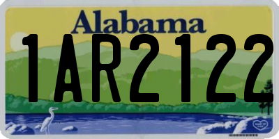 AL license plate 1AR2122