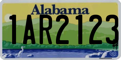AL license plate 1AR2123