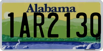 AL license plate 1AR2130