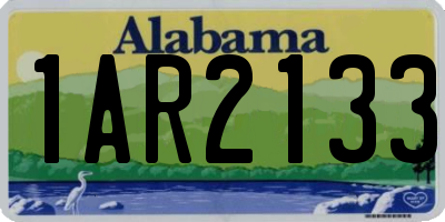 AL license plate 1AR2133