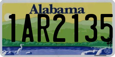 AL license plate 1AR2135