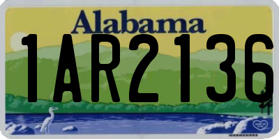 AL license plate 1AR2136
