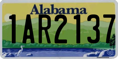 AL license plate 1AR2137
