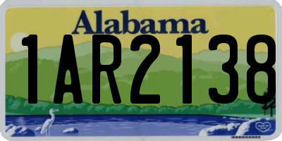 AL license plate 1AR2138
