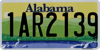 AL license plate 1AR2139