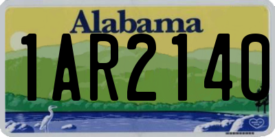 AL license plate 1AR2140