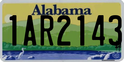 AL license plate 1AR2143