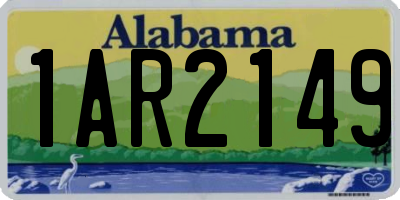 AL license plate 1AR2149