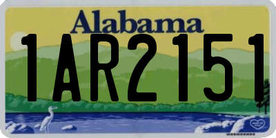 AL license plate 1AR2151