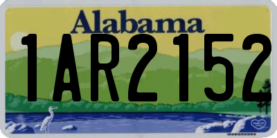 AL license plate 1AR2152