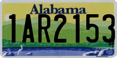 AL license plate 1AR2153