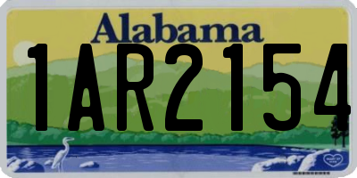 AL license plate 1AR2154