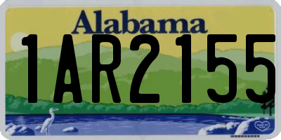 AL license plate 1AR2155