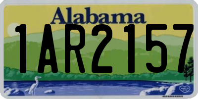 AL license plate 1AR2157