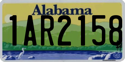AL license plate 1AR2158