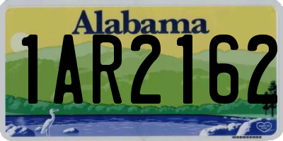AL license plate 1AR2162