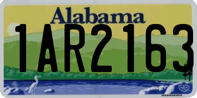 AL license plate 1AR2163