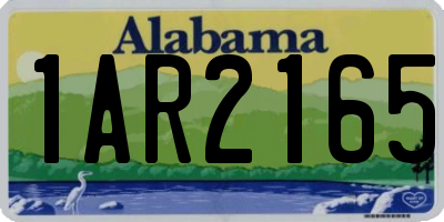 AL license plate 1AR2165