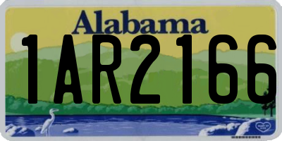 AL license plate 1AR2166