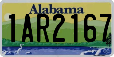 AL license plate 1AR2167