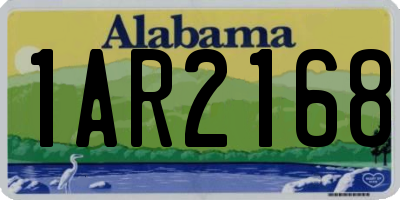 AL license plate 1AR2168