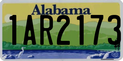AL license plate 1AR2173
