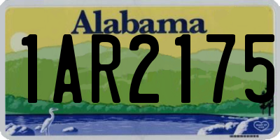 AL license plate 1AR2175