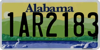 AL license plate 1AR2183